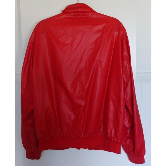 Vintage Izod Lacoste Jacket Mens XL Red Nylon Retro 80s Full Zip Windbreaker - Picture 4 of 13